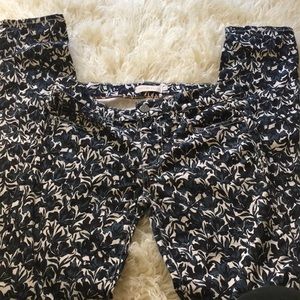 Tory Burch Blue Floral Pants